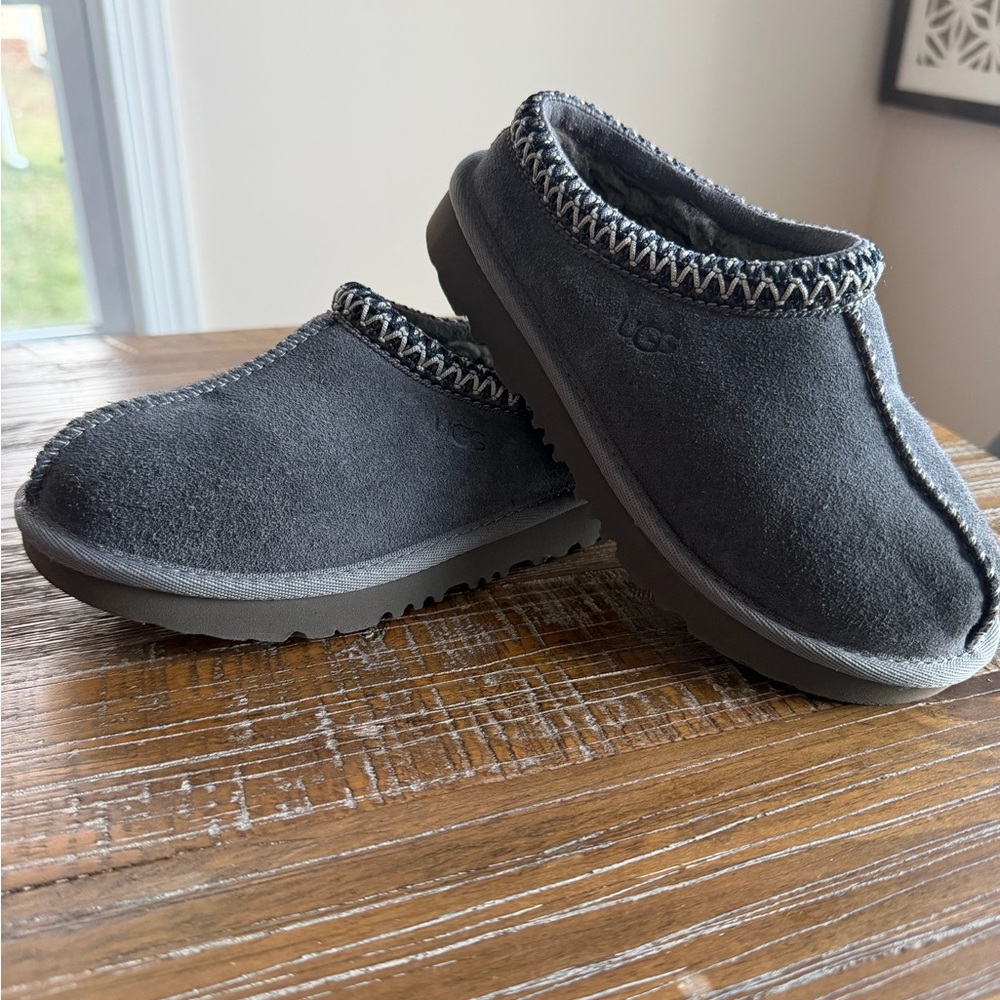 UGG tazzman Kids Gray / blue Slippers 13 youth - Picture 6 of 7